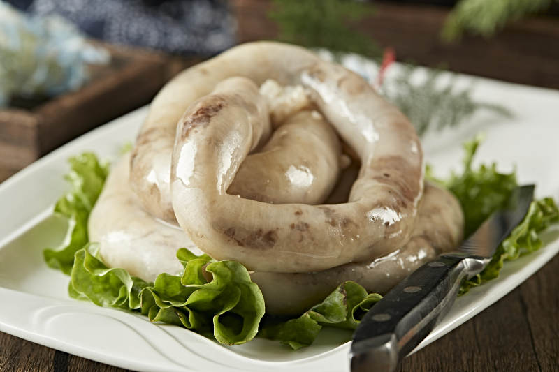 水煮传统蒙餐羊肉肠羊白肠图片