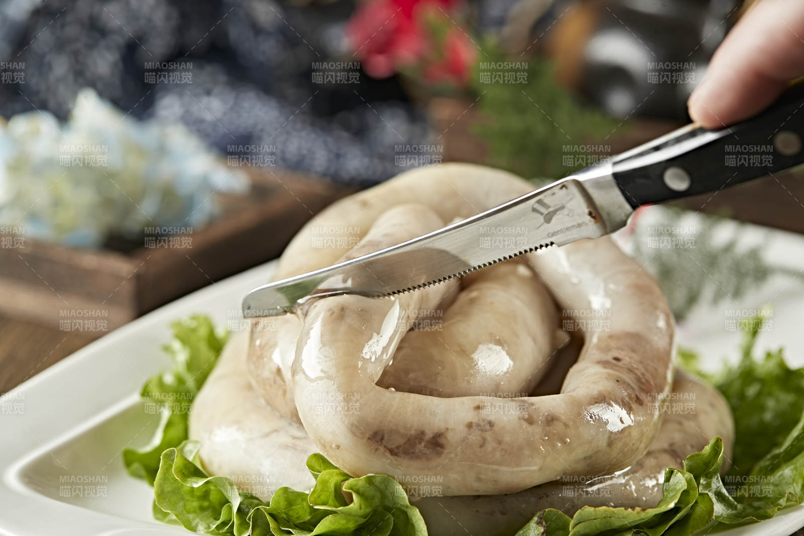 水煮传统蒙餐羊肉肠羊白肠图片