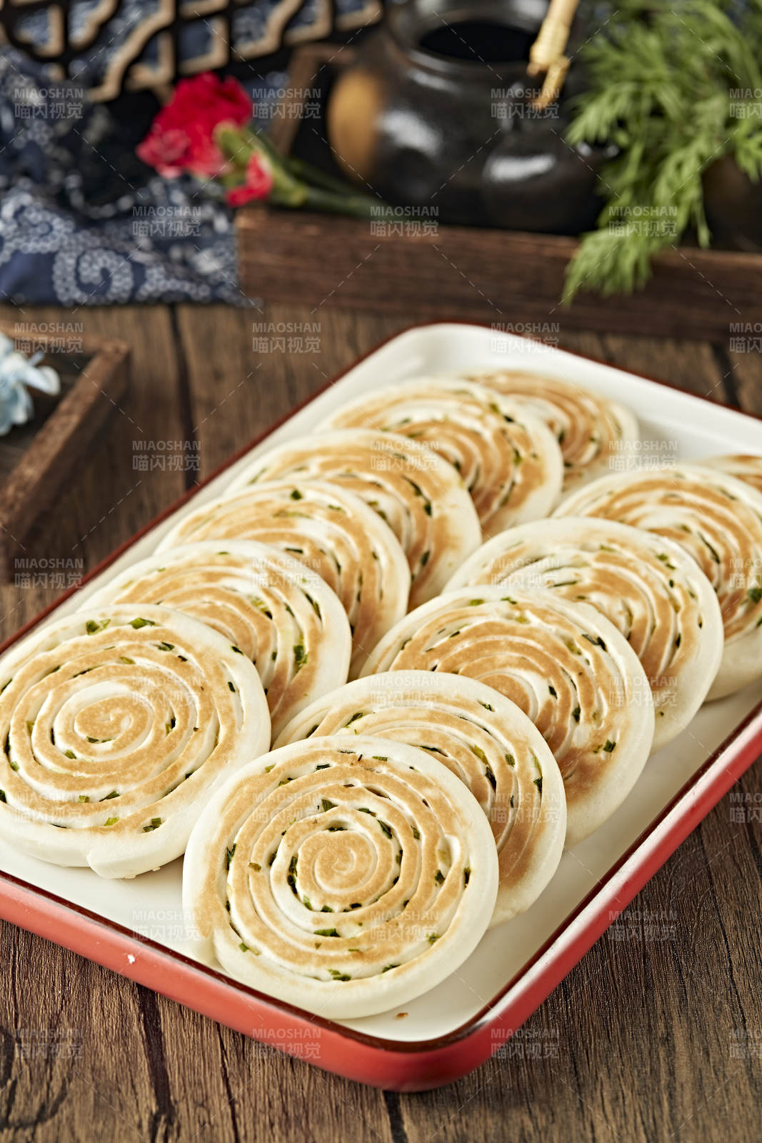 传统葱花饼葱油饼图片