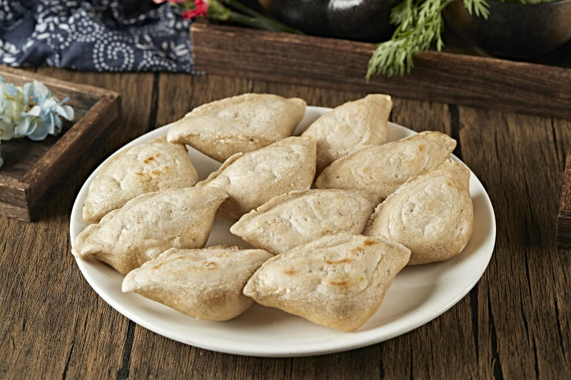 锅巴莜面蒸饺子图片