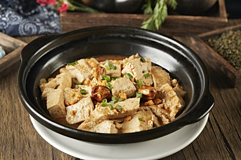 砂锅葱香懒豆腐图片