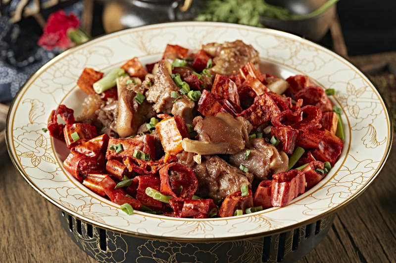 香辣干煸猪蹄块图片
