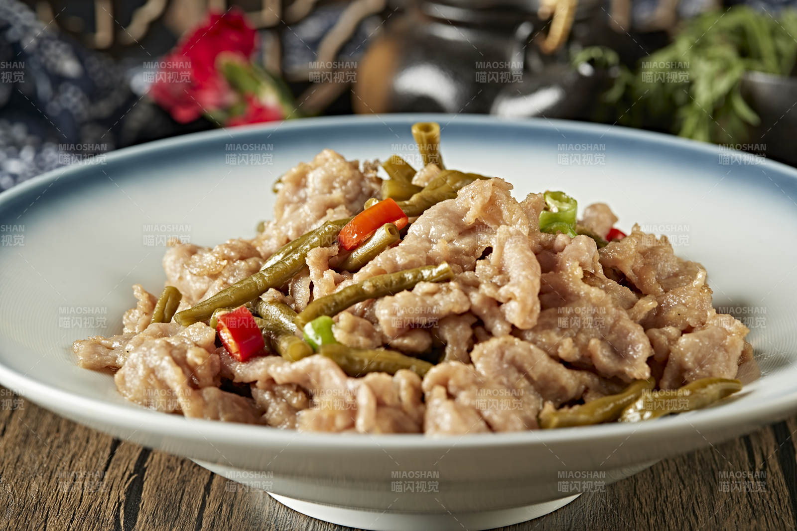 米椒泡豇豆炒牛柳图片