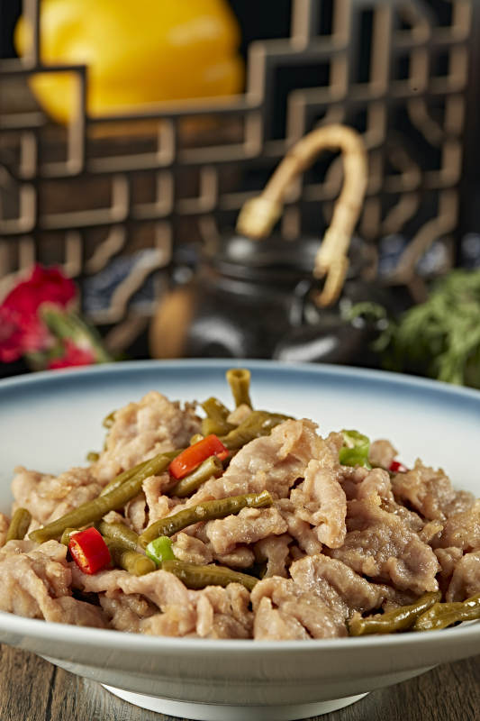 米椒泡豇豆炒牛柳图片