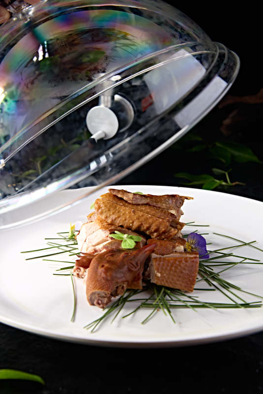 松香松烟熏卤味柴鸡图片