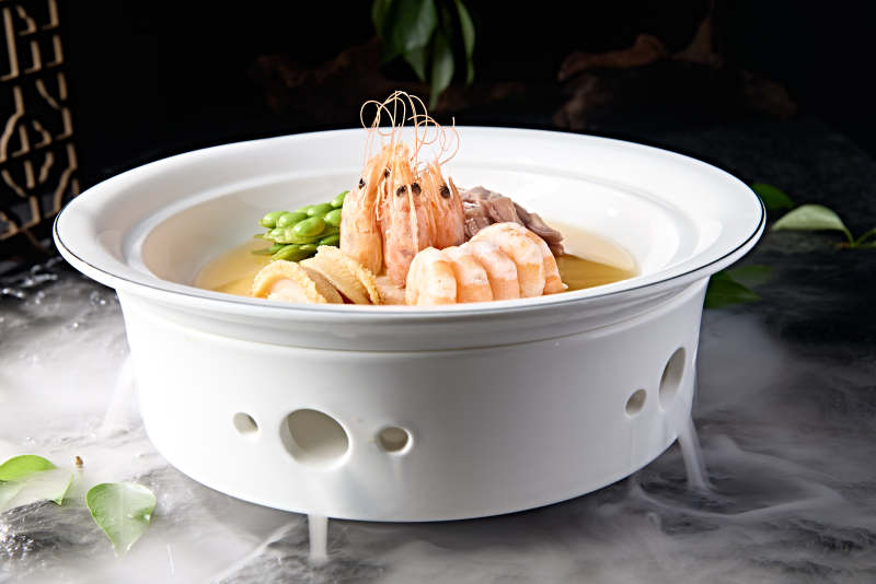 精美小菜捞汁海鲜汇图片