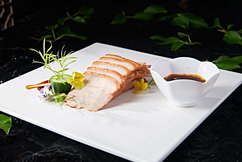 蘸汁张家口风味美食柴沟堡熏肉切片图片