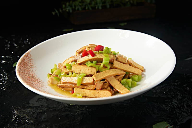 家庭小炒米椒香辣炒香干图片