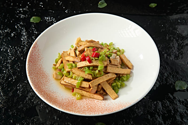 家庭小炒米椒香辣炒香干图片