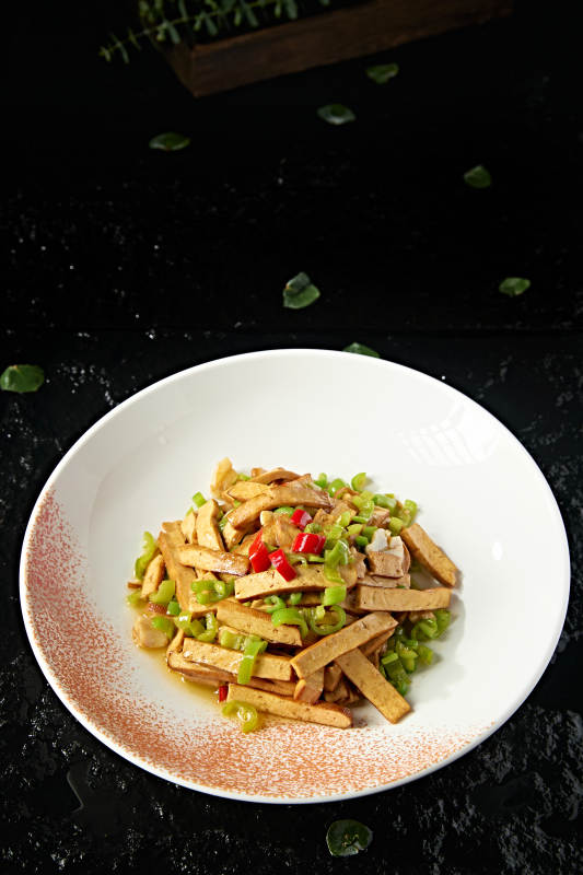 家庭小炒米椒香辣炒香干图片