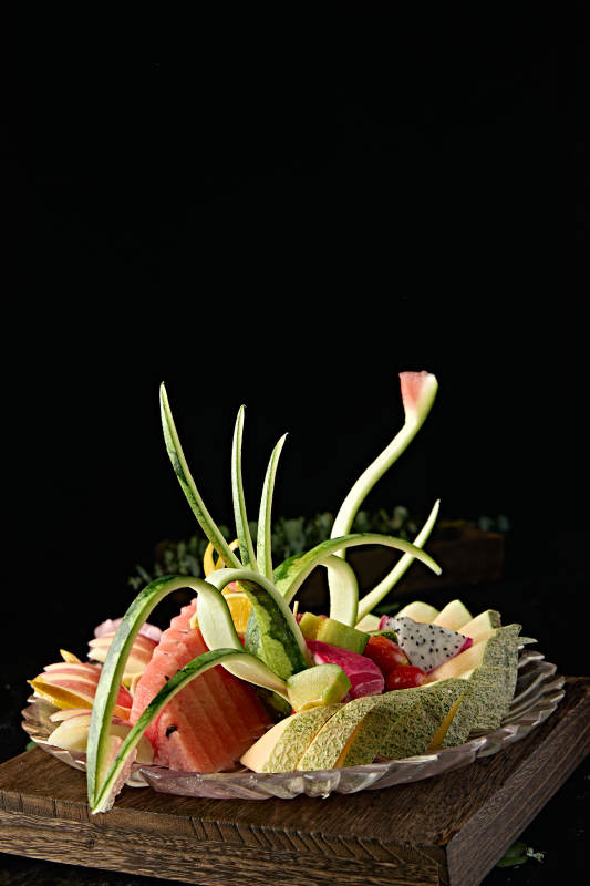 餐饮赠送惠客果盘图片