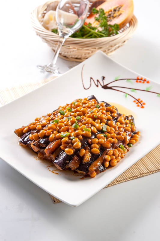 黄豆油焖茄子图片