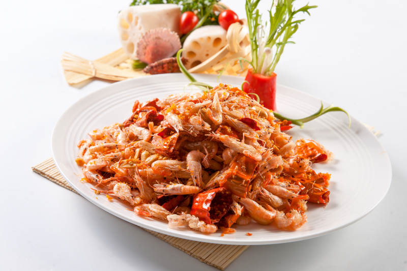 干炸辣椒小河虾图片