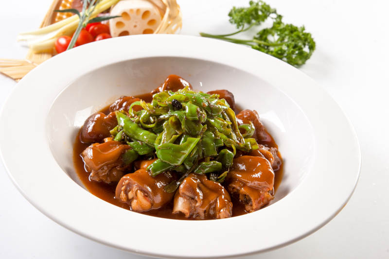 豆豉泰椒猪蹄块图片