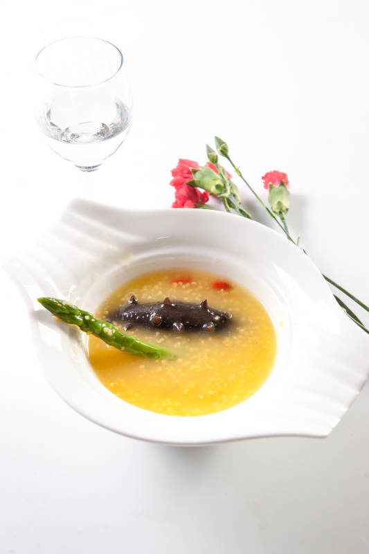 芦笋小米扣辽参图片