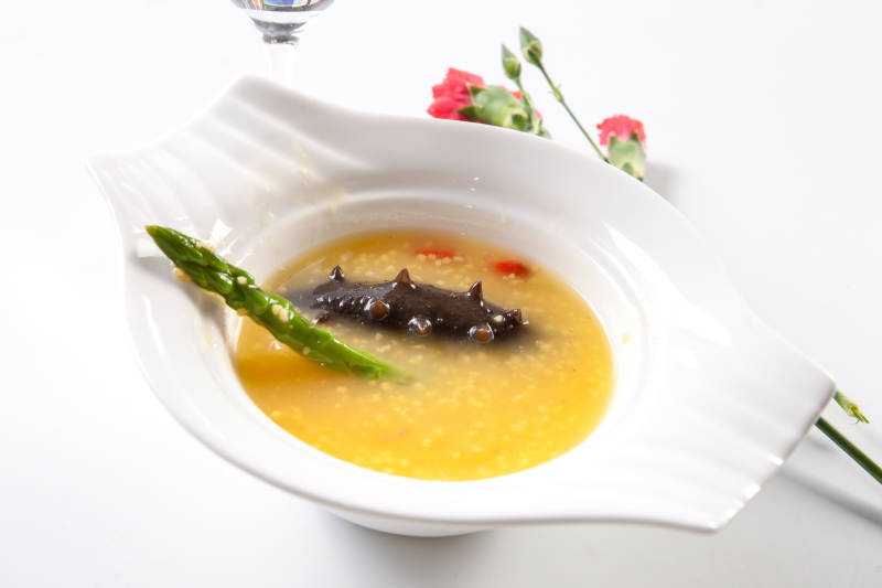 芦笋小米扣辽参图片