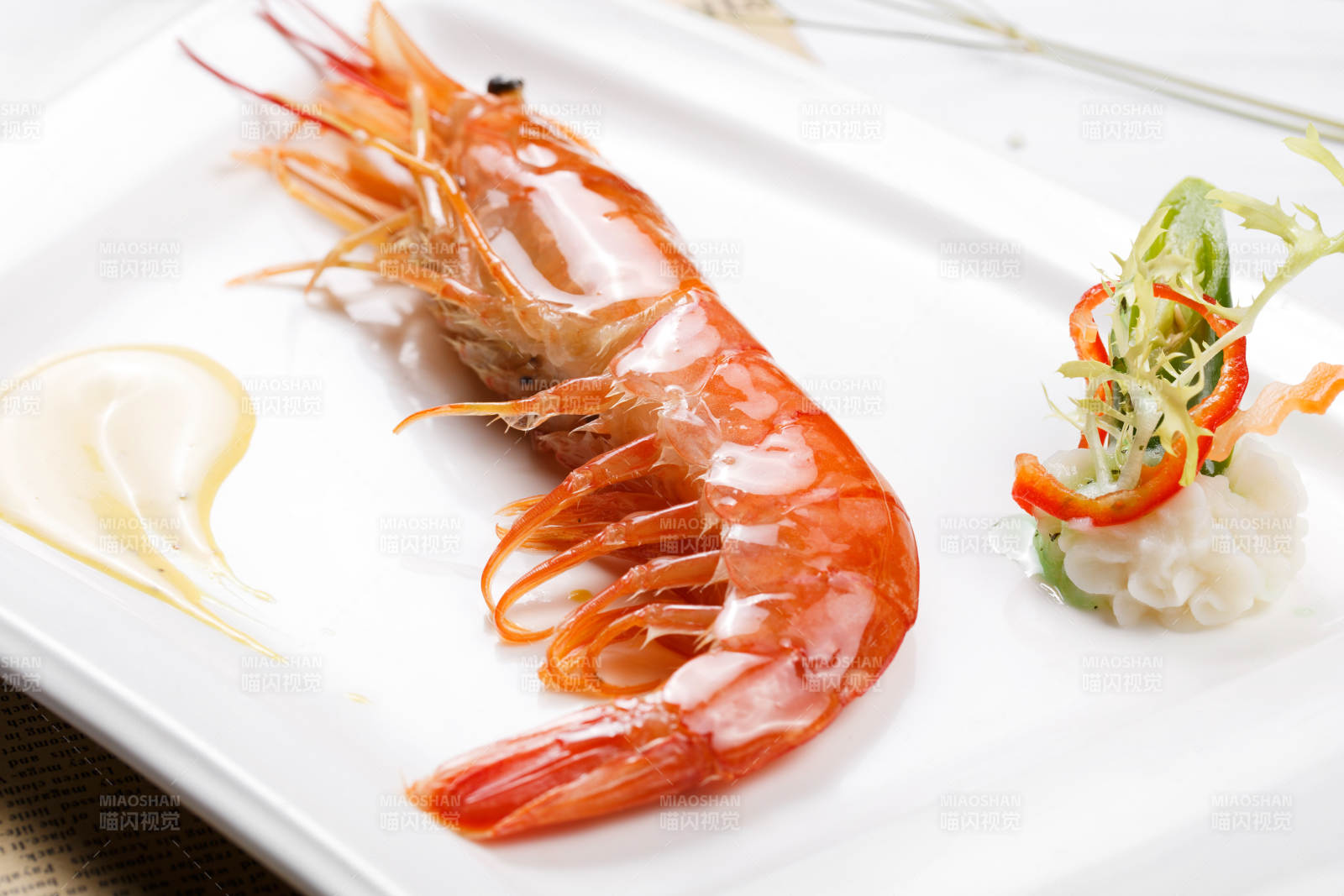 日式铁板阿根廷红虾图片