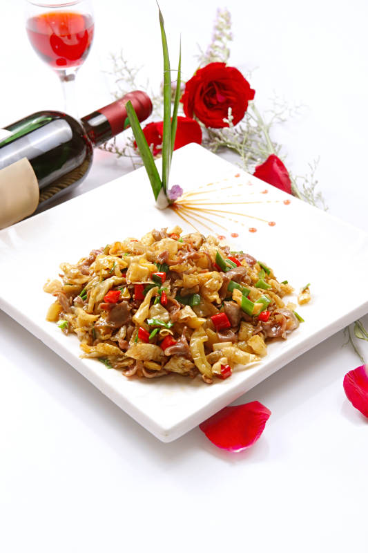 白椒炒鸡杂图片