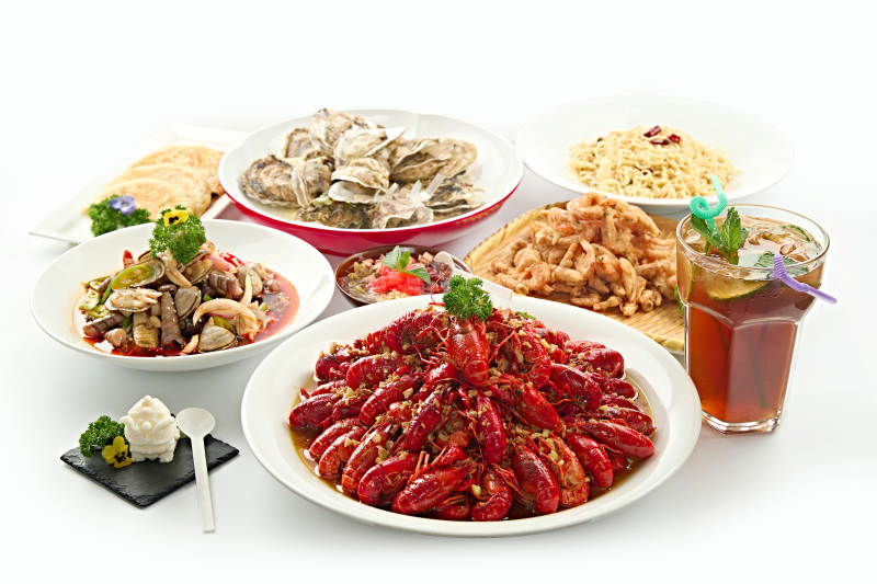 夏季大排档美食套餐海鲜美食图片