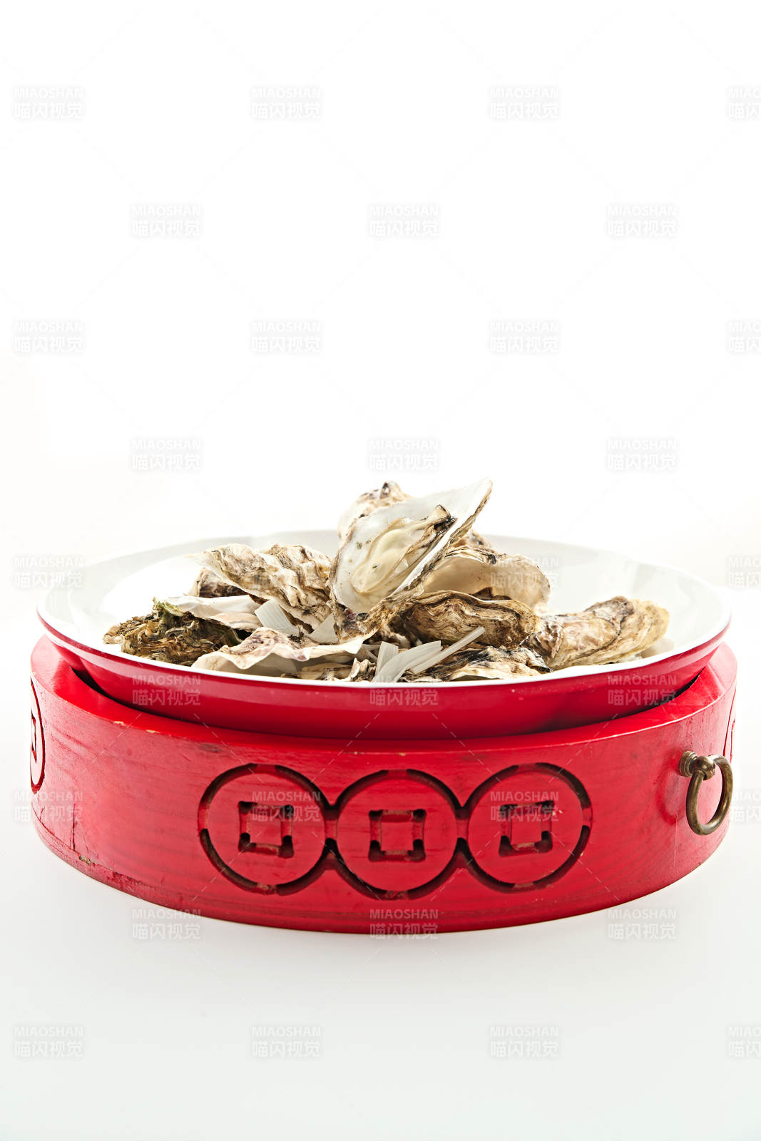 夏季大排档美食蒸大生蚝图片