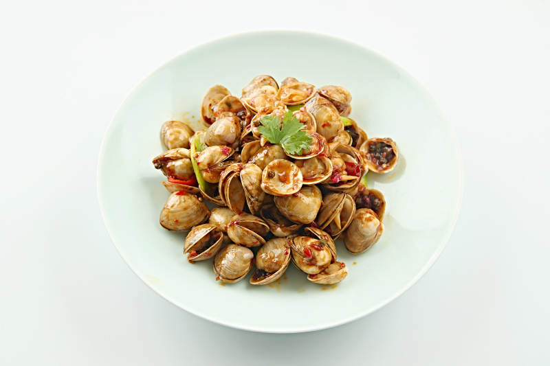 夏季大排档美食香辣超花蛤图片