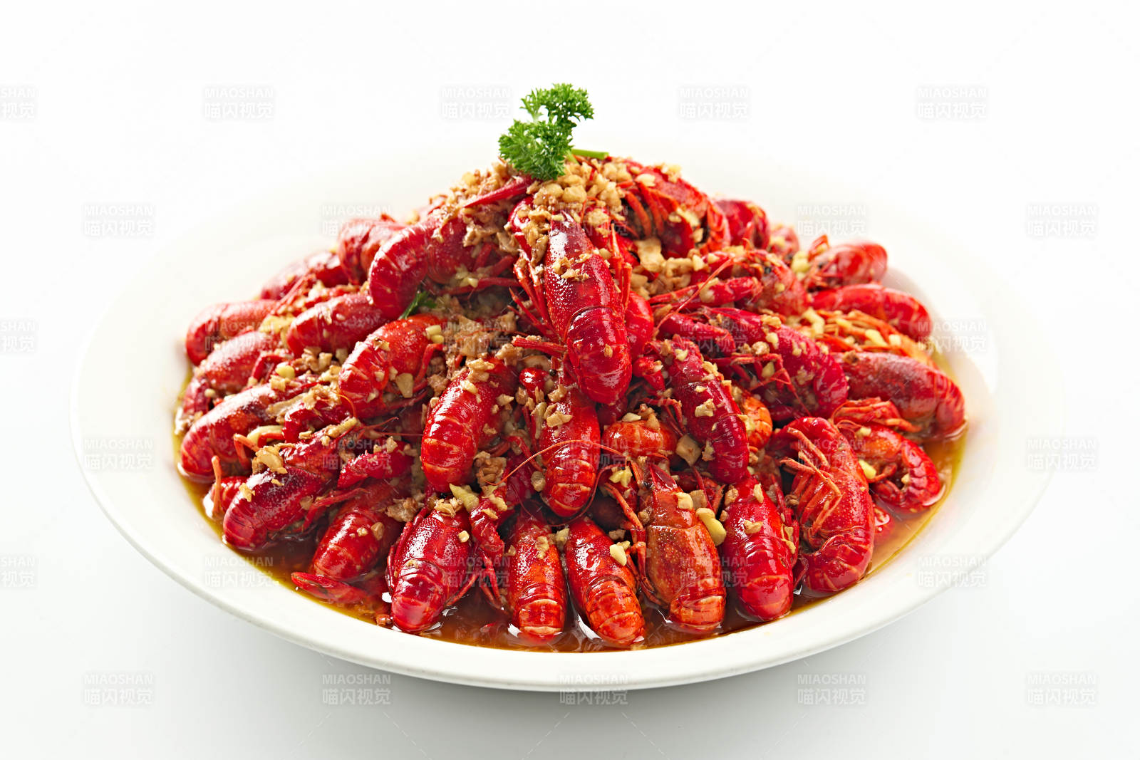 夏季大排档美食蒜蓉香辣小龙虾图片