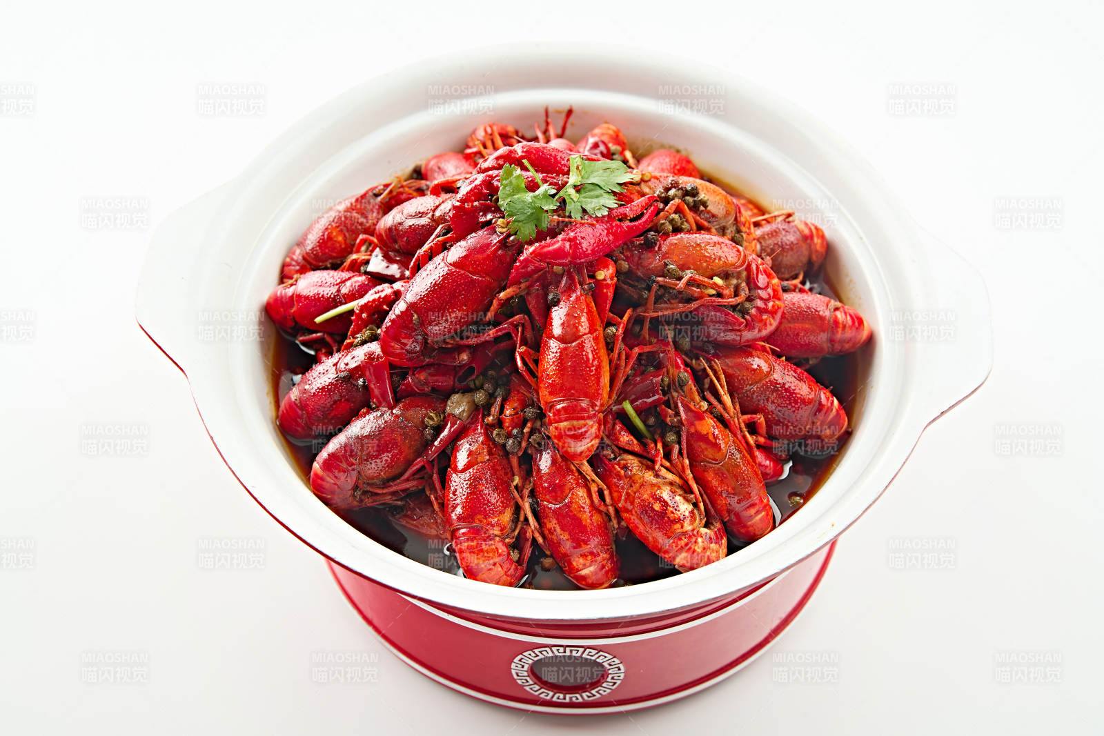 夏季大排档美食爆炒麻辣香辣小龙虾图片