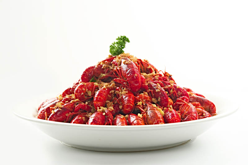 夏季大排档美食蒜蓉香辣小龙虾图片