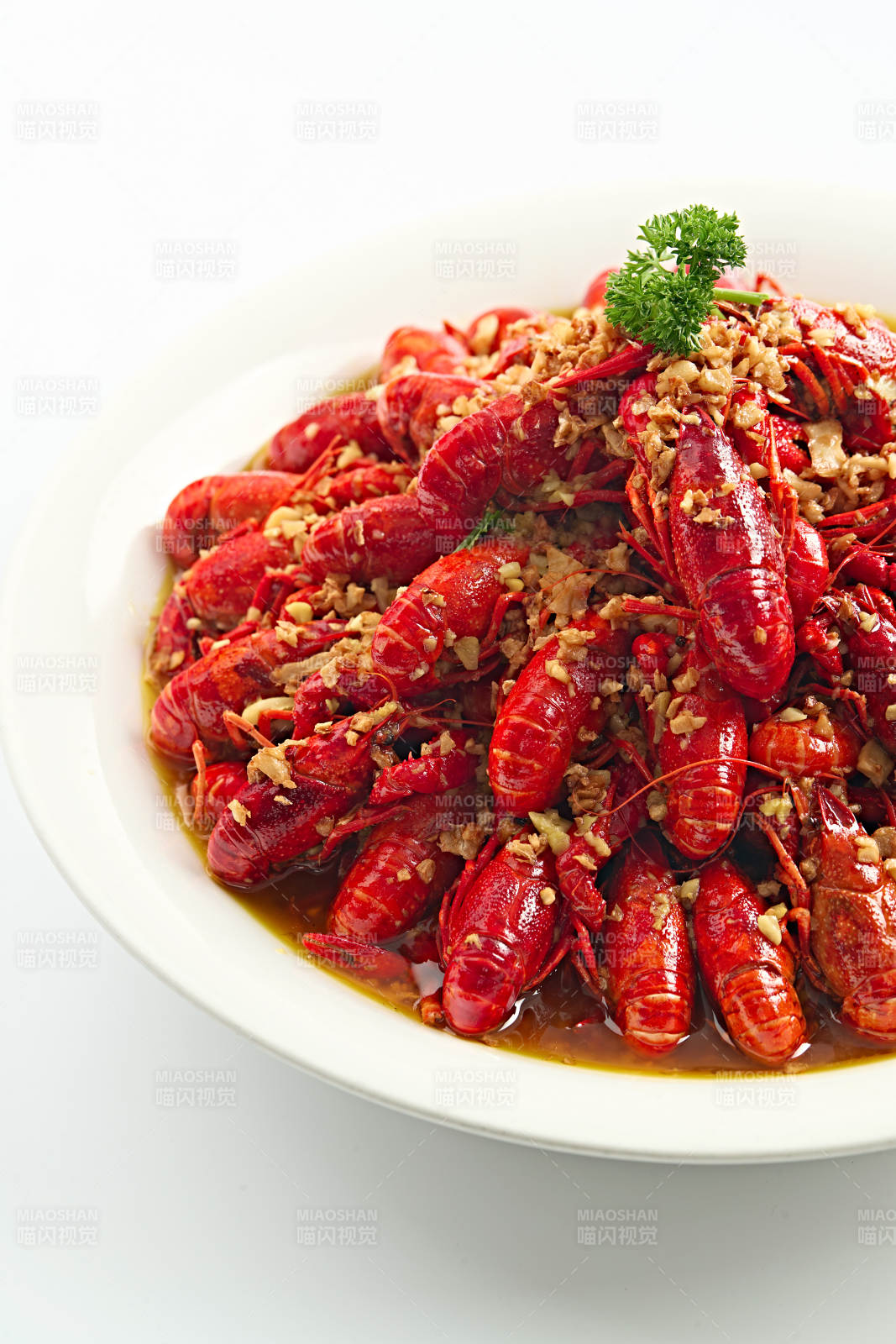 夏季大排档美食蒜蓉香辣小龙虾图片