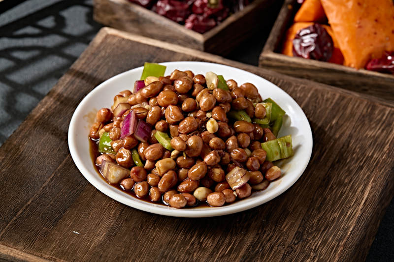 下酒小菜老醋花生米图片