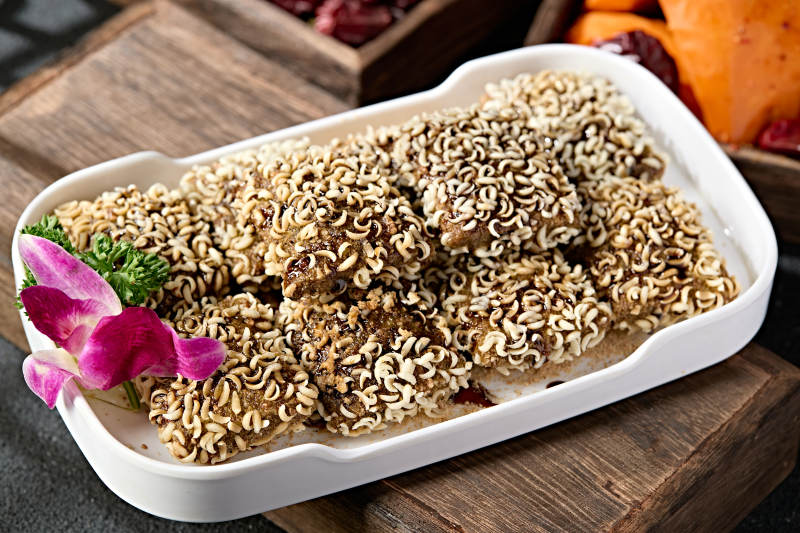 美味小吃野菜油炸脆滋粑图片