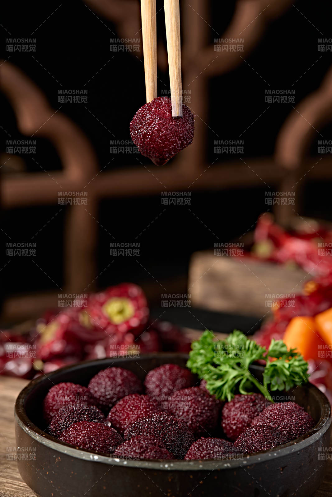 甜品水果糖水腌渍杨梅果图片