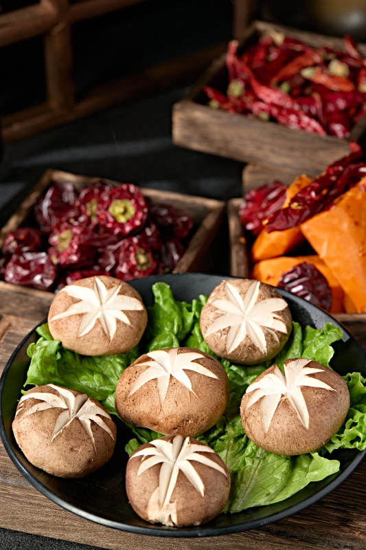 火锅食材花刀鲜香菇图片