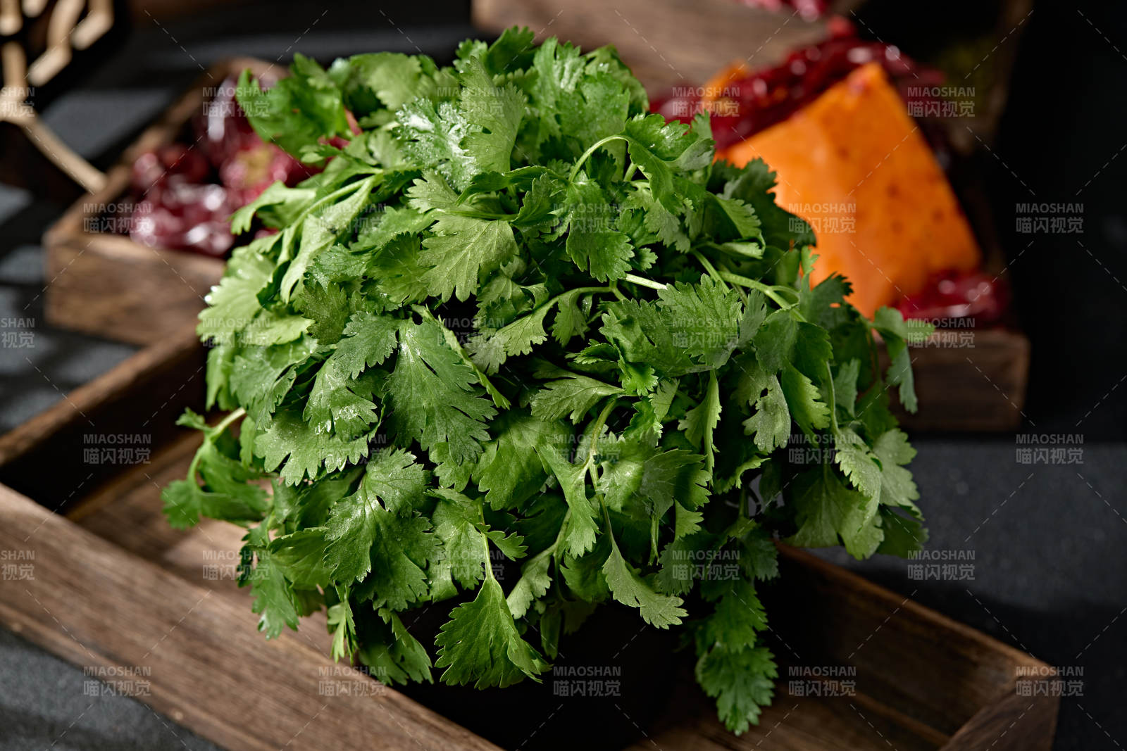 新鲜的火锅食材新鲜香菜图片