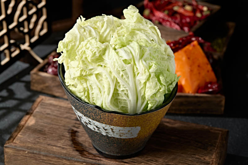 新鲜的大白菜叶图片