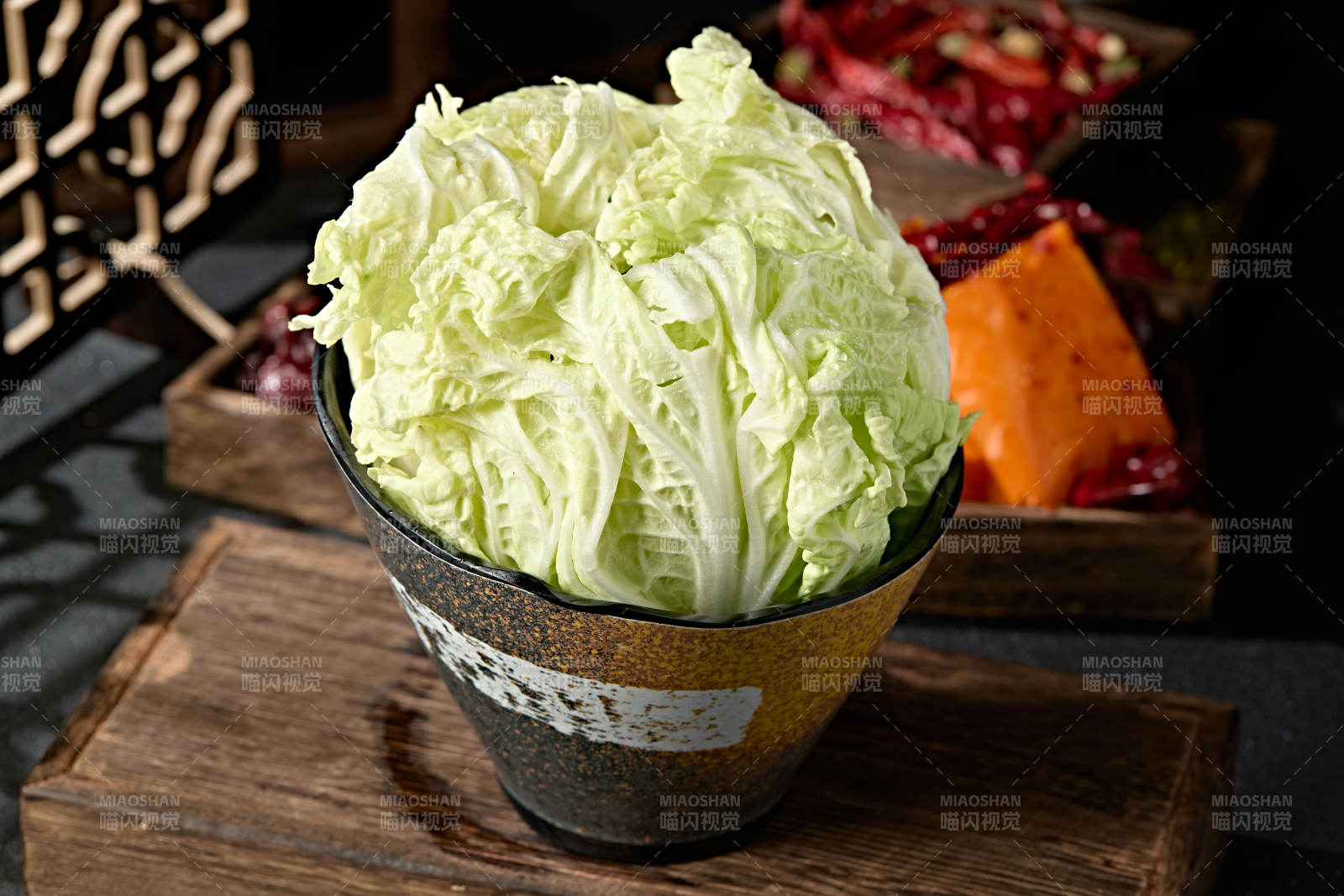 新鲜的大白菜叶图片