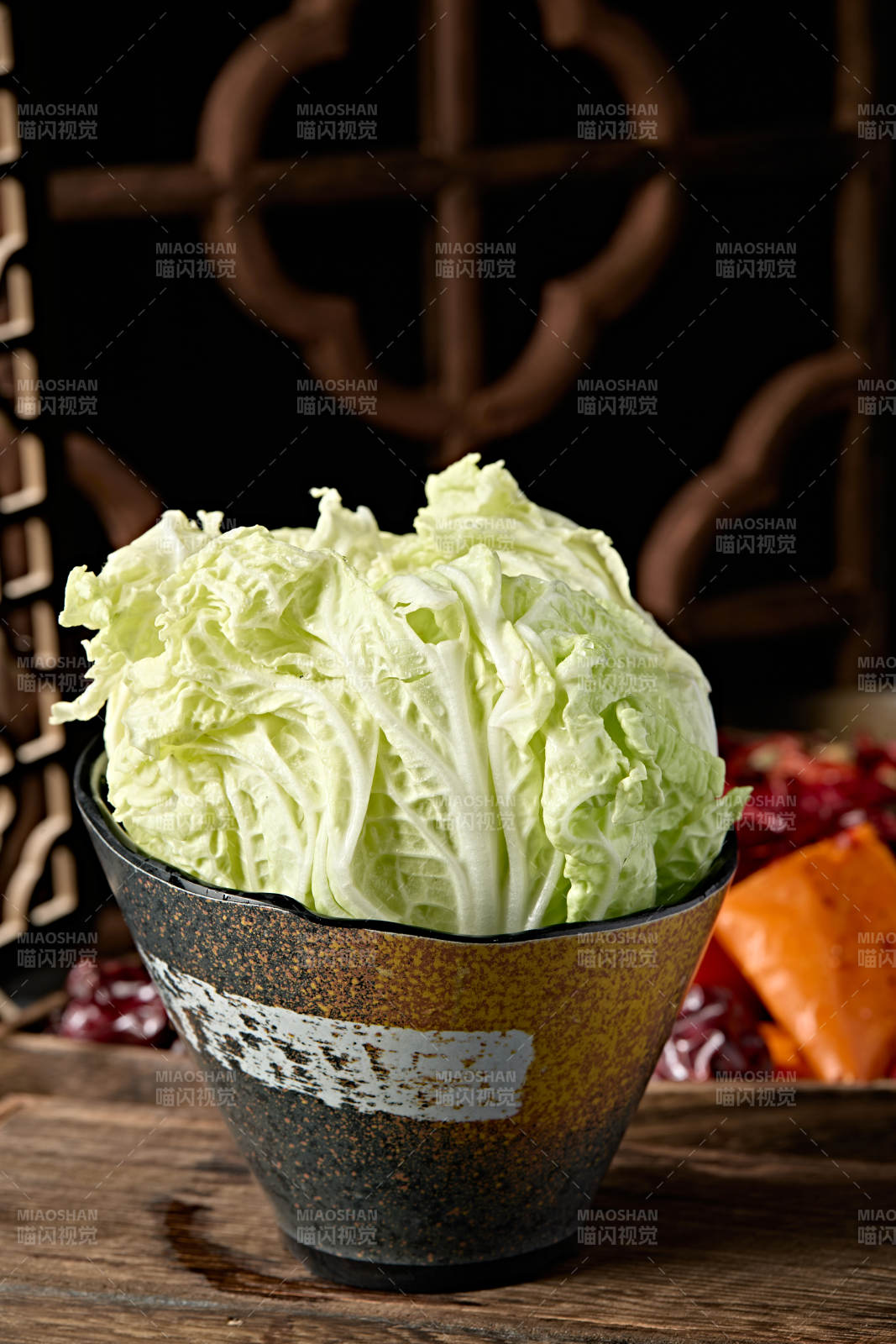 新鲜的大白菜叶图片