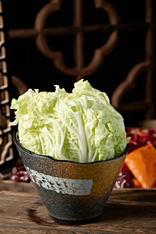 新鲜的大白菜叶图片