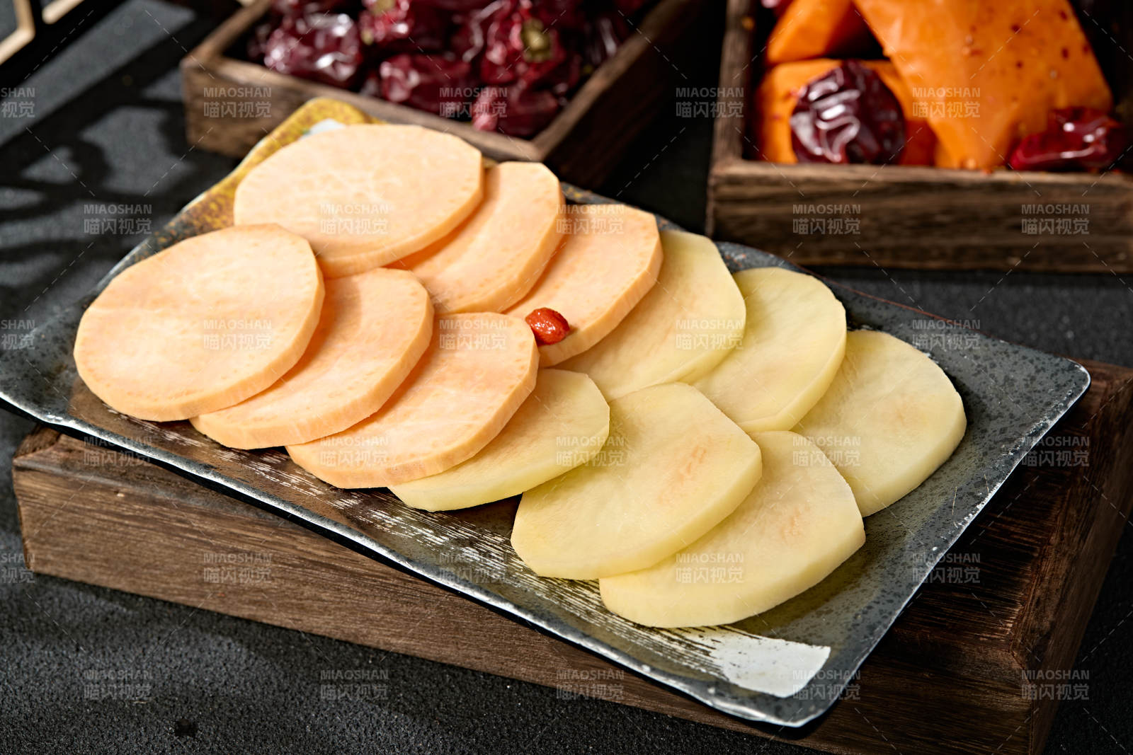 红薯片土豆片双拼图片