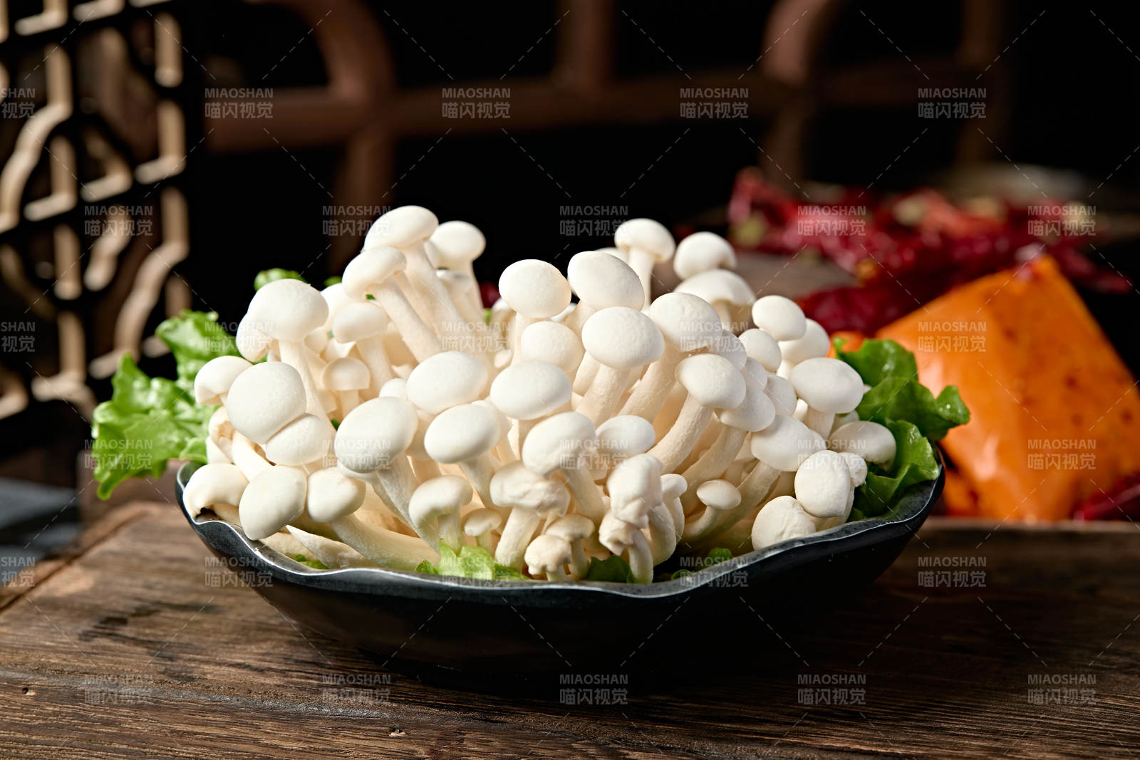 新鲜火锅配菜白玉海鲜菇图片