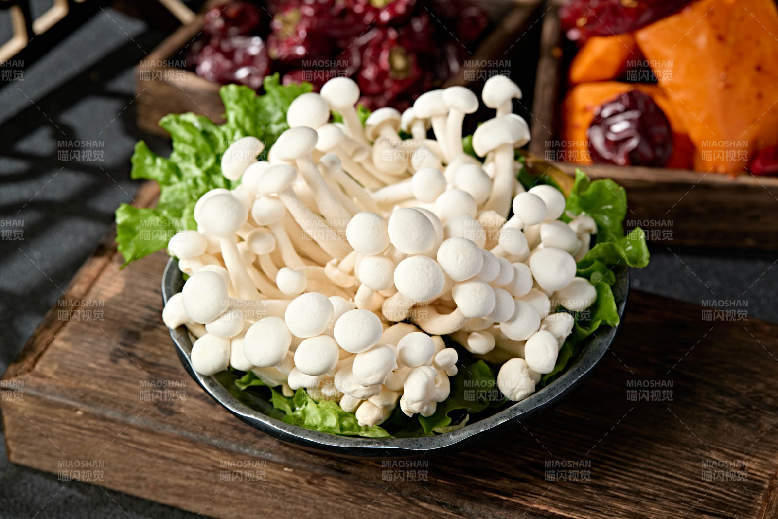 新鲜火锅配菜白玉海鲜菇图片