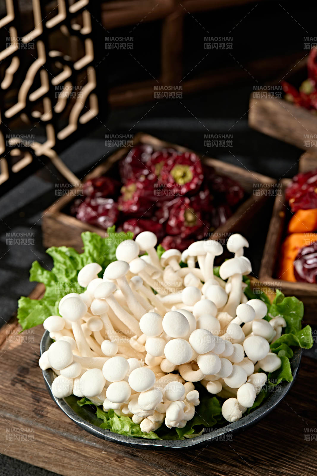 新鲜火锅配菜白玉海鲜菇图片