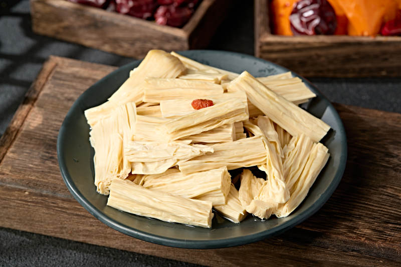 新鲜火锅配菜豆制品腐竹段图片