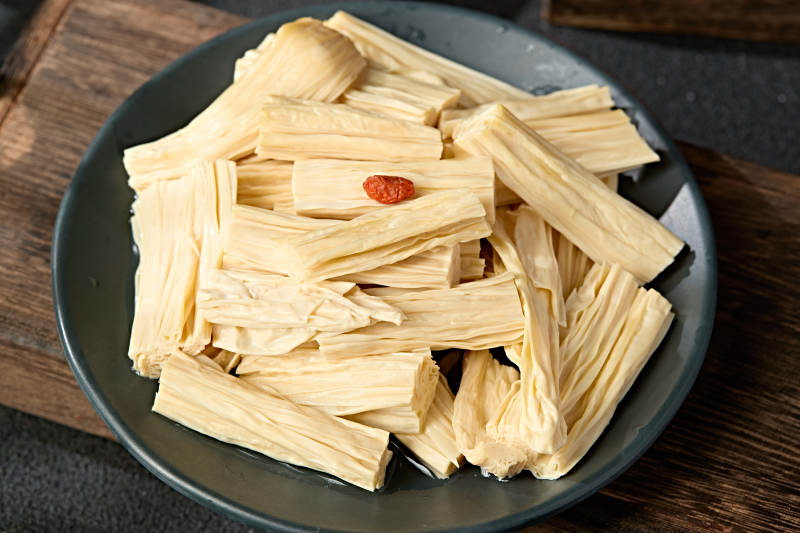新鲜火锅配菜豆制品腐竹段图片
