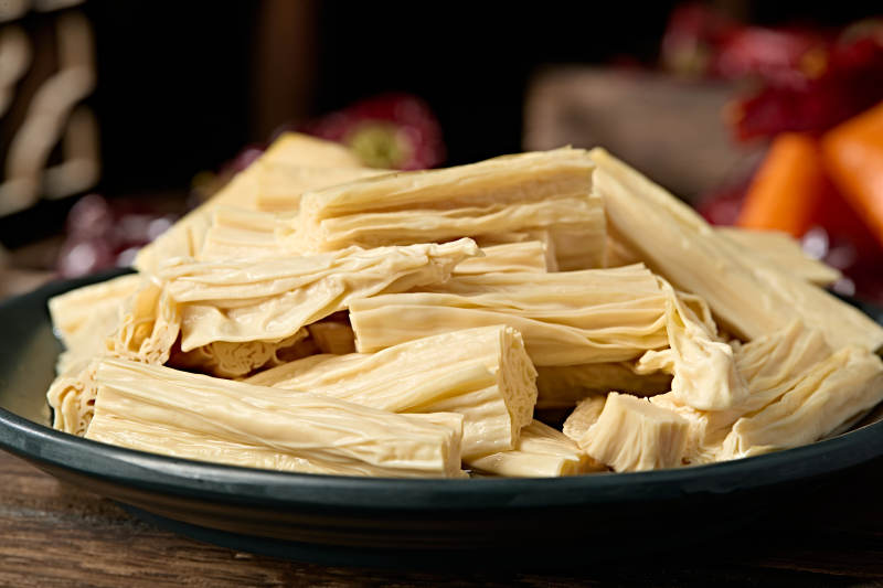 新鲜火锅配菜豆制品腐竹段图片