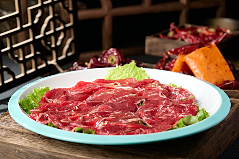 川渝火锅涮品食材吊龙牛肉图片