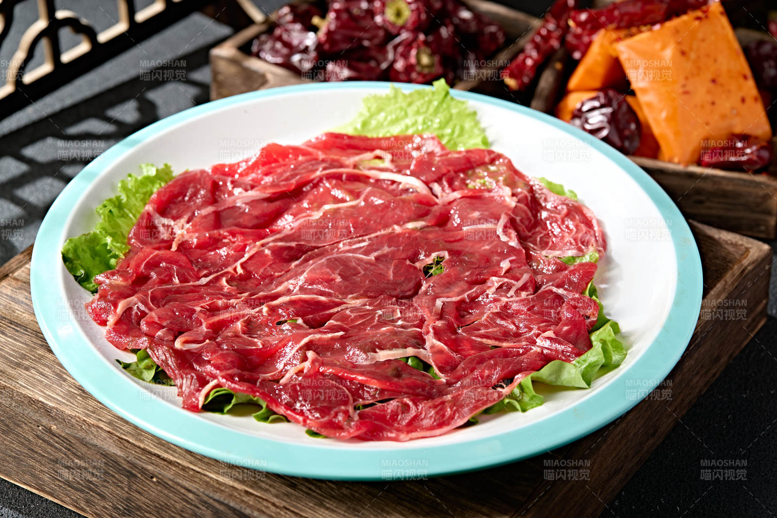 川渝火锅涮品食材吊龙牛肉图片