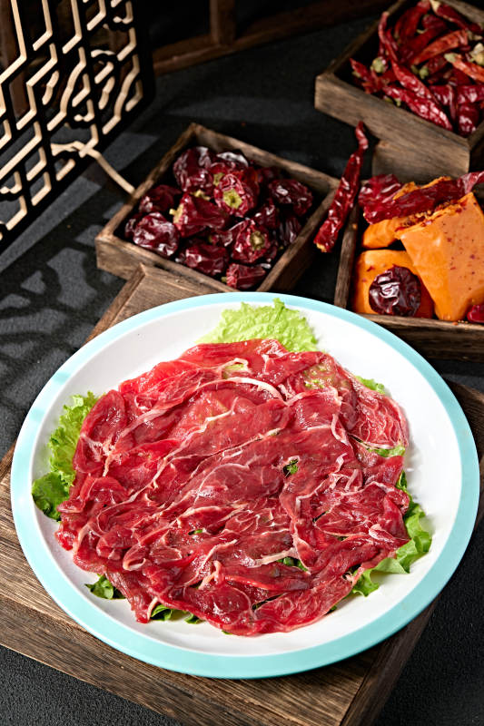 川渝火锅涮品食材吊龙牛肉图片