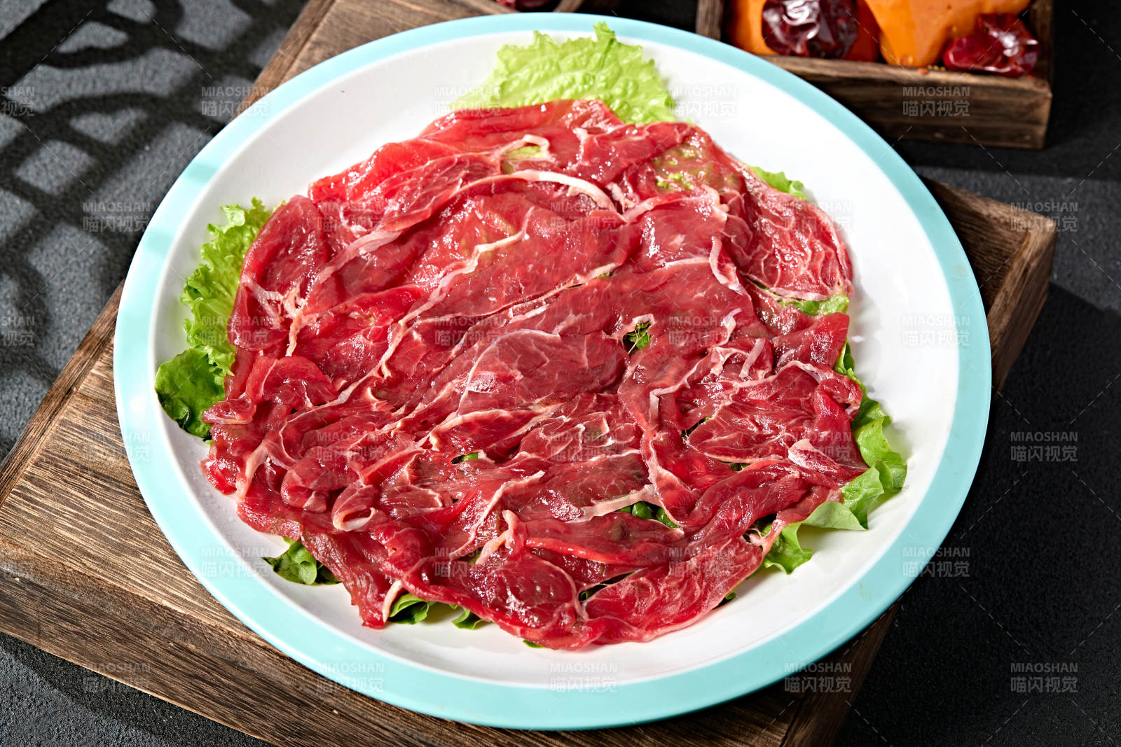 川渝火锅涮品食材吊龙牛肉图片