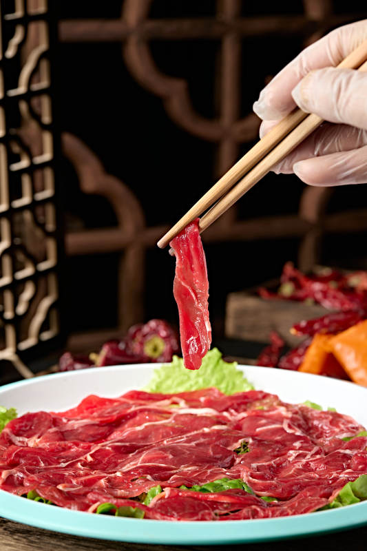 川渝火锅涮品食材吊龙牛肉图片